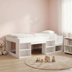 vidaXL Kinderbettgestell mit Stauraum Weiß 80 x 200 cm Holzwerkstoff
