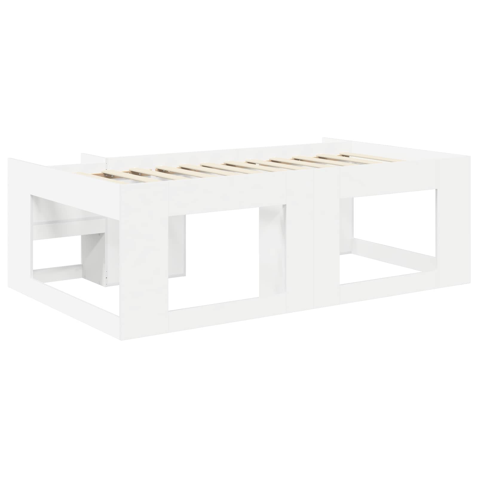 vidaXL Kinderbettgestell mit Stauraum Weiß 80 x 200 cm Holzwerkstoff