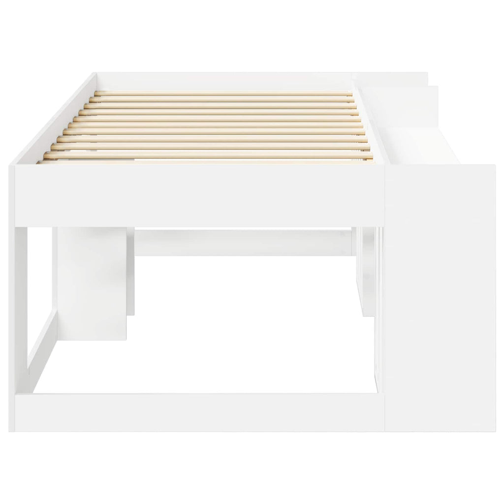 vidaXL Kinderbettgestell mit Stauraum Weiß 80 x 200 cm Holzwerkstoff