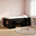 vidaXL Kinderbettgestell mit Stauraum Schwarze Eiche 80 x 200 cm