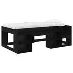 vidaXL Kinderbettgestell mit Stauraum Schwarze Eiche 80 x 200 cm