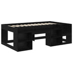 vidaXL Kinderbettgestell mit Stauraum Schwarze Eiche 80 x 200 cm