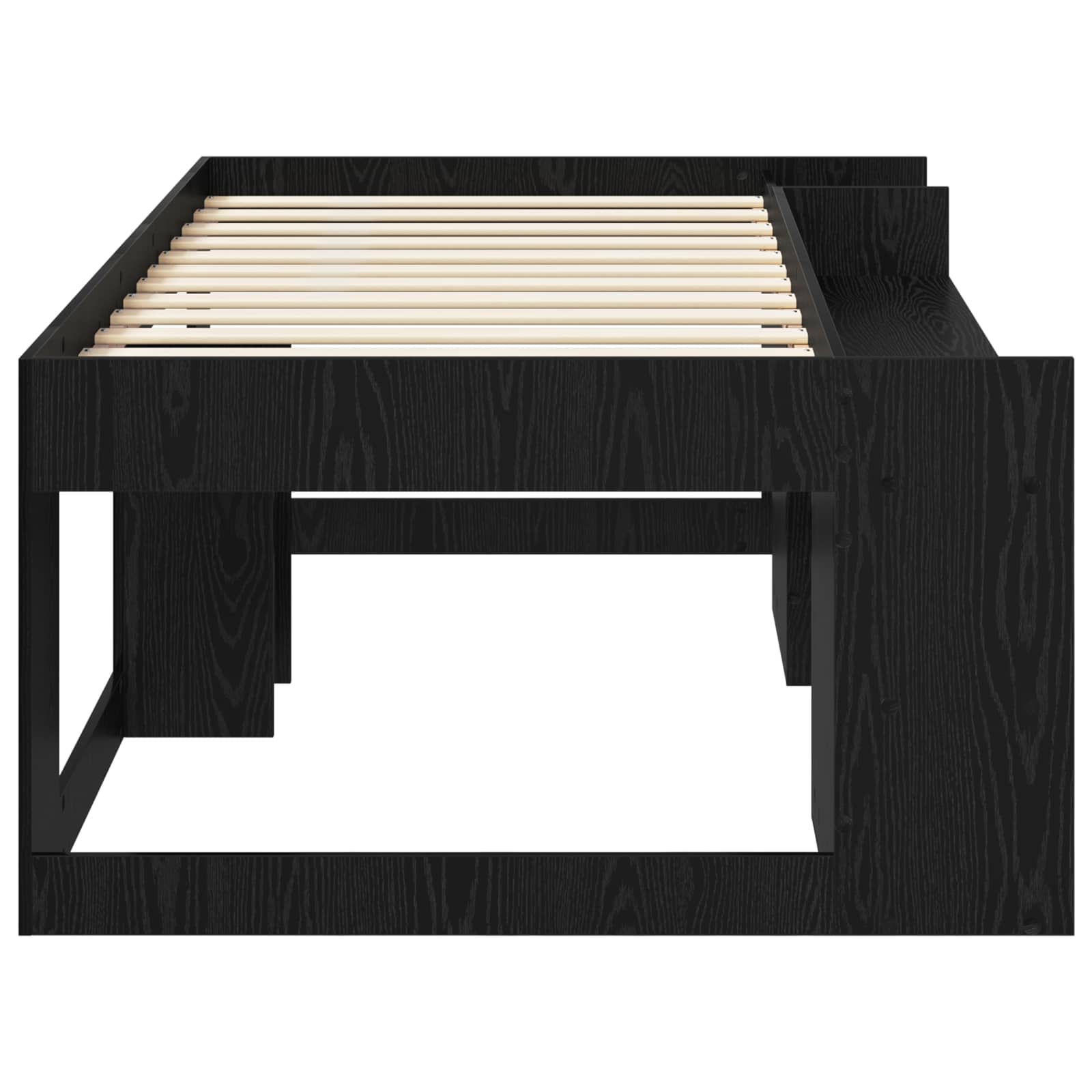 vidaXL Kinderbettgestell mit Stauraum Schwarze Eiche 80 x 200 cm