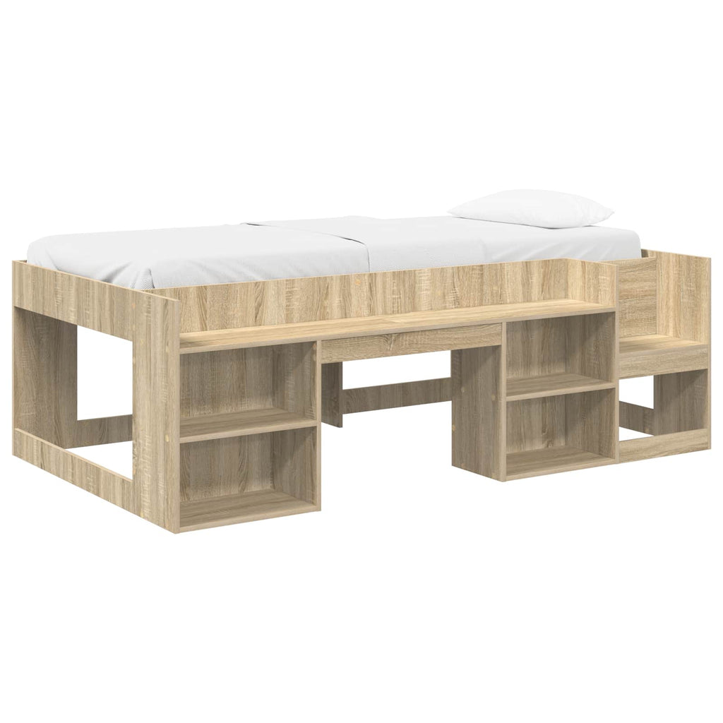 vidaXL Kinderbettgestell mit Stauraum Sonoma-Eiche 80 x 200 cm