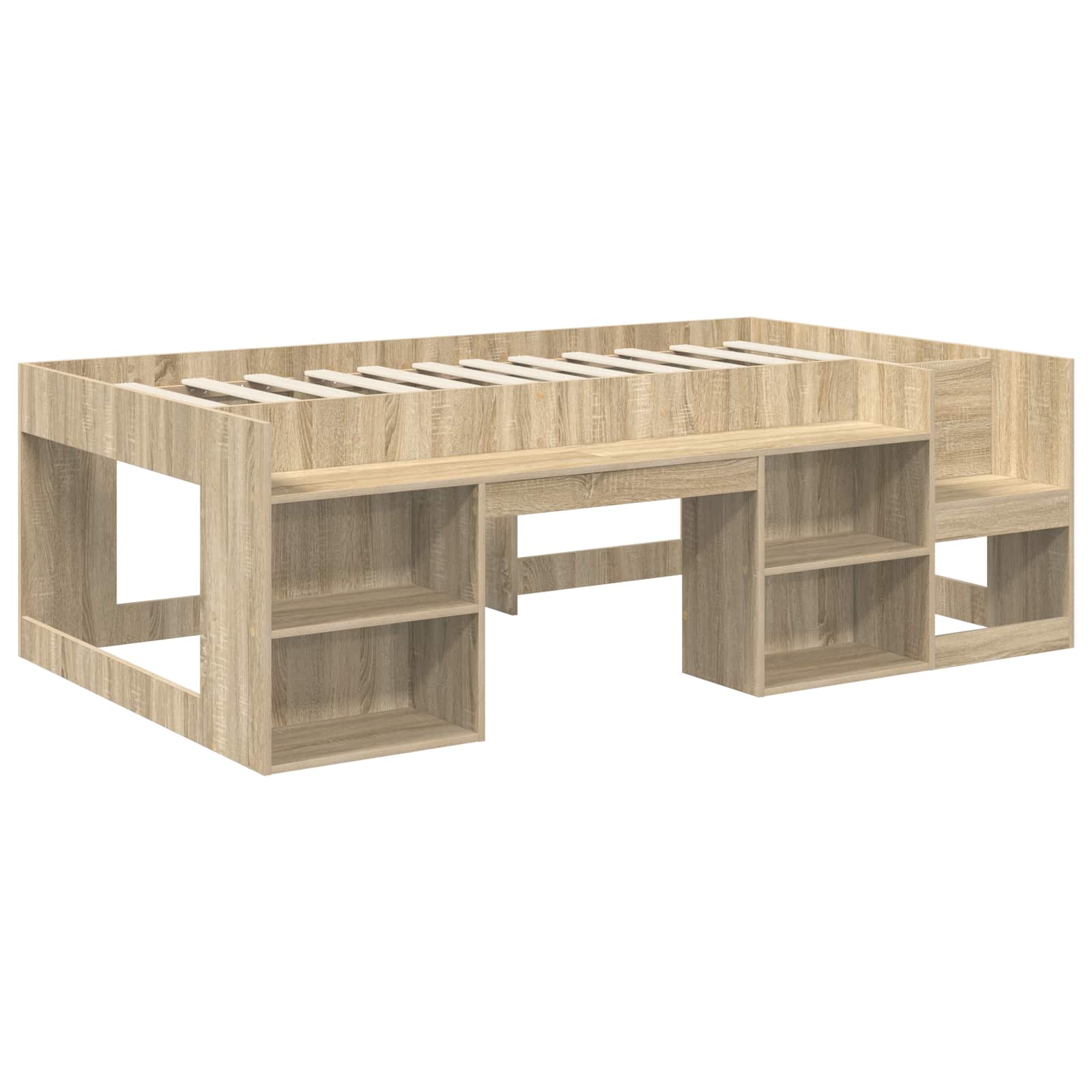 vidaXL Kinderbettgestell mit Stauraum Sonoma-Eiche 80 x 200 cm