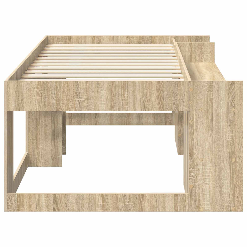 vidaXL Kinderbettgestell mit Stauraum Sonoma-Eiche 80 x 200 cm