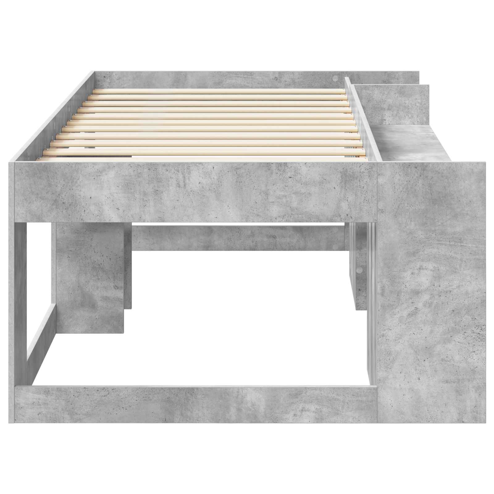 vidaXL Kinderbettgestell mit Stauraum Betongrau 80 x 200 cm