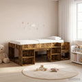 vidaXL Kinderbettgestell mit Stauraum Geräucherte Eiche 80 x 200 cm