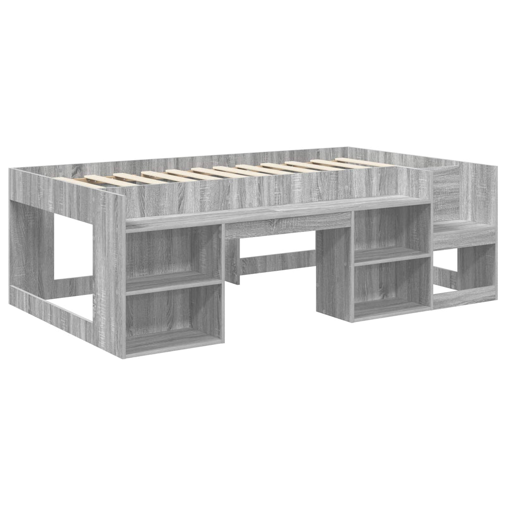vidaXL Kinderbettgestell mit Stauraum Grau Sonoma 80 x 200 cm