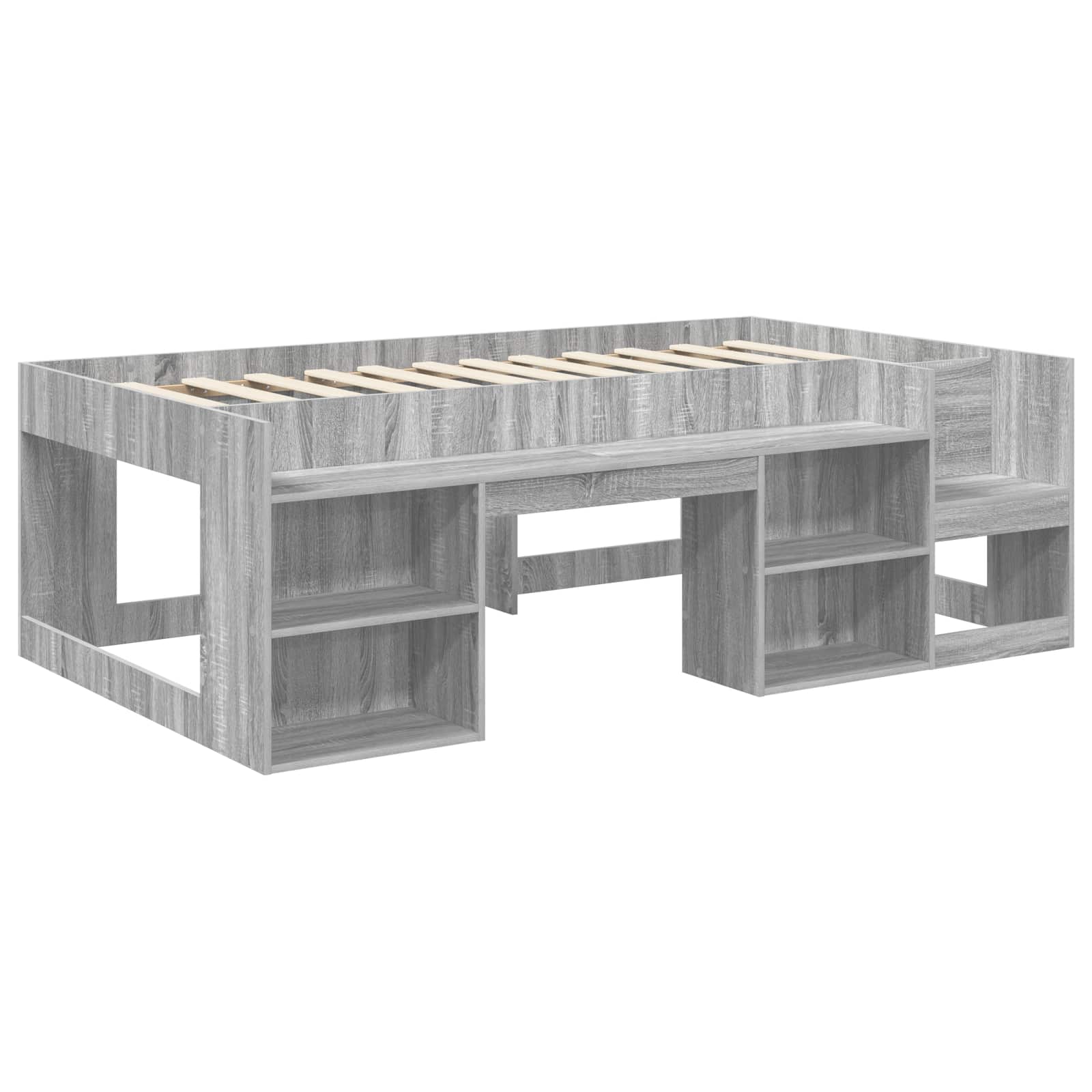 vidaXL Kinderbettgestell mit Stauraum Grau Sonoma 80 x 200 cm