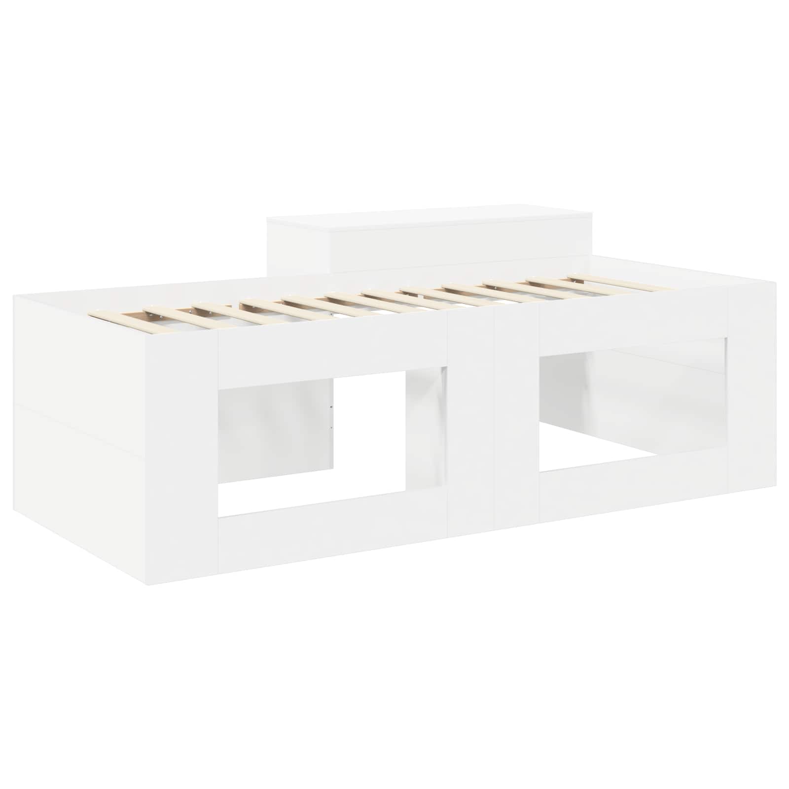 vidaXL Hochbett mit Schreibtisch für Kinder Weiß 80 x 200 cm