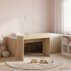 vidaXL Hochbett mit Schreibtisch für Kinder Sonoma-Eiche 80 x 200 cm