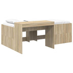 vidaXL Hochbett mit Schreibtisch für Kinder Sonoma-Eiche 80 x 200 cm