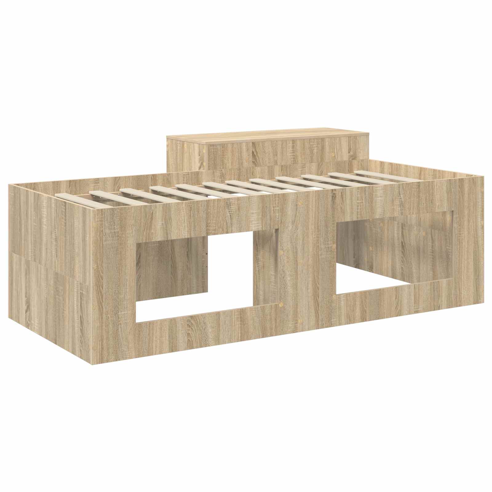 vidaXL Hochbett mit Schreibtisch für Kinder Sonoma-Eiche 80 x 200 cm