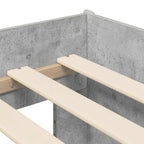 vidaXL Hochbett mit Schreibtisch für Kinder Betongrau 80 x 200 cm
