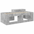 vidaXL Hochbett mit Schreibtisch für Kinder Betongrau 80 x 200 cm