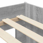 vidaXL Hochbett mit Schreibtisch für Kinder Grau Sonoma 80 x 200 cm