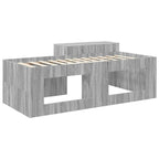 vidaXL Hochbett mit Schreibtisch für Kinder Grau Sonoma 80 x 200 cm