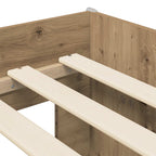 vidaXL Hochbett mit Schreibtisch für Kinder Artisan-Eiche 80 x 200 cm
