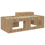 vidaXL Hochbett mit Schreibtisch für Kinder Artisan-Eiche 80 x 200 cm