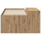 vidaXL Hochbett mit Schreibtisch für Kinder Artisan-Eiche 80 x 200 cm
