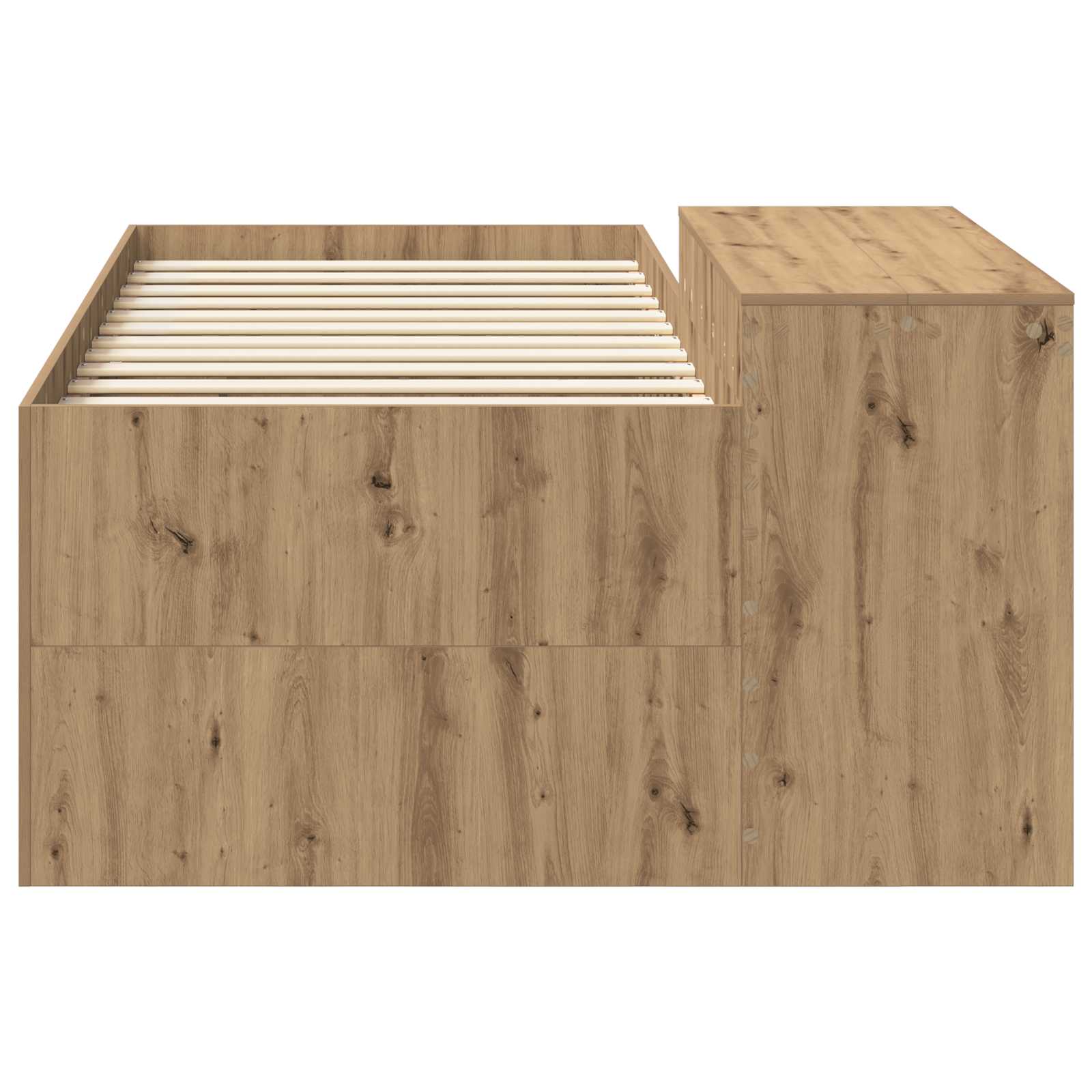 vidaXL Hochbett mit Schreibtisch für Kinder Artisan-Eiche 80 x 200 cm