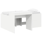 vidaXL Hochbett mit Schreibtisch für Kinder Weiß Holzwerkstoff