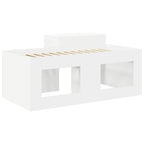vidaXL Hochbett mit Schreibtisch für Kinder Weiß Holzwerkstoff