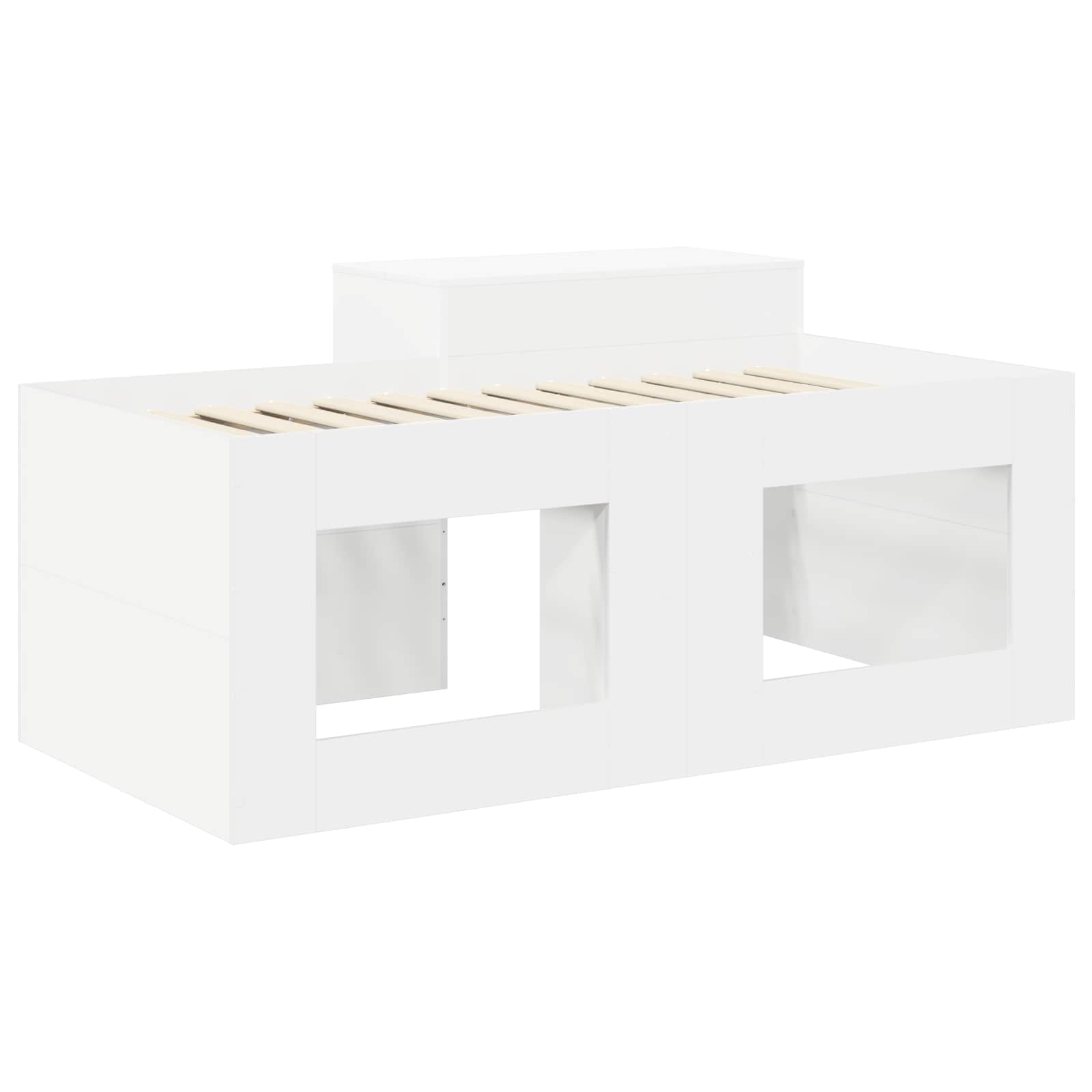 vidaXL Hochbett mit Schreibtisch für Kinder Weiß Holzwerkstoff