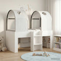 vidaXL Bett mit Tunnel 4 pcs Weiß Holzwerkstoff