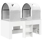 vidaXL Bett mit Tunnel 4 pcs Weiß Holzwerkstoff