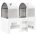 vidaXL Bett mit Tunnel 4 pcs Weiß Holzwerkstoff