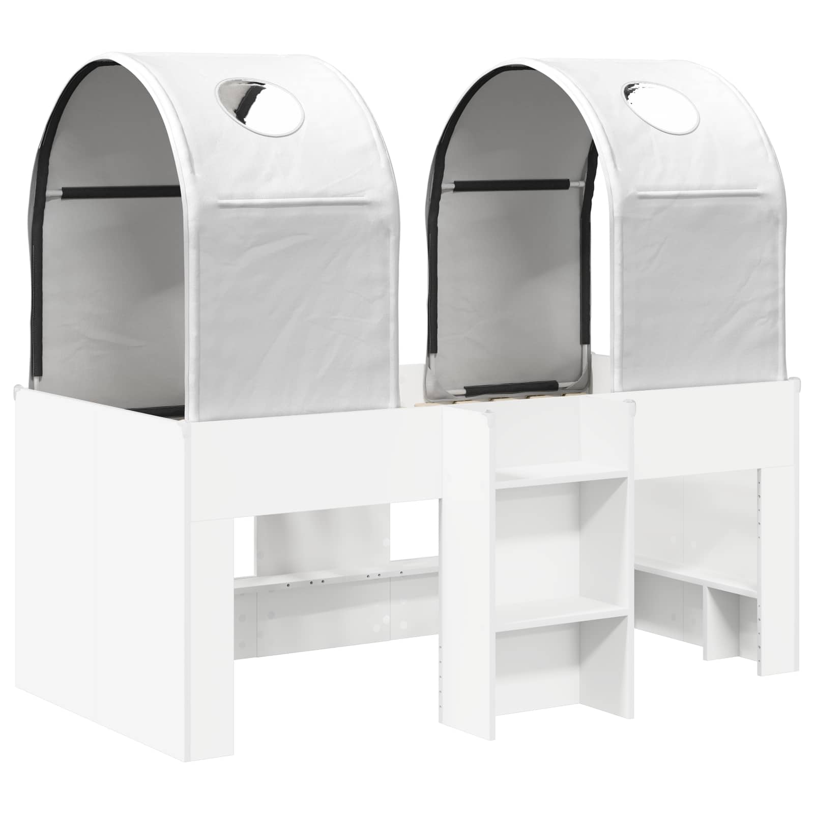 vidaXL Bett mit Tunnel 4 pcs Weiß Holzwerkstoff
