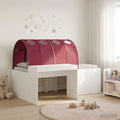 vidaXL Hochbett mit Schreibtisch für Kinder Weiß und Rot Holzwerkstoff