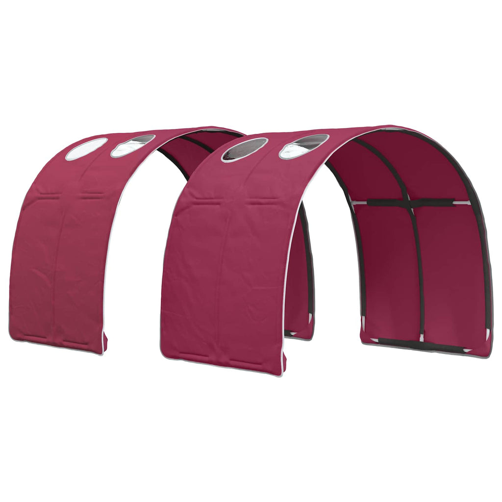 vidaXL Hochbett mit Schreibtisch für Kinder Weiß und Rot Holzwerkstoff
