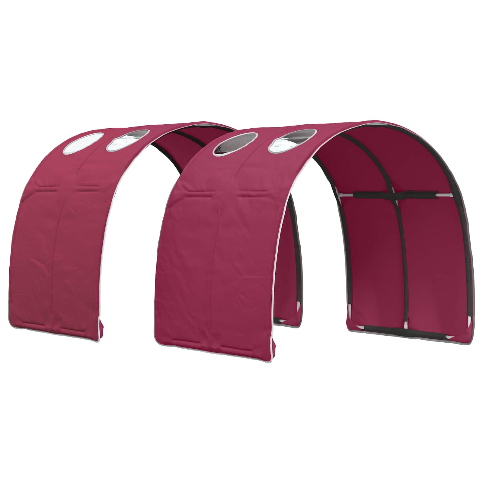 vidaXL Hochbett mit Schreibtisch für Kinder Weiß und Rot Holzwerkstoff