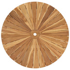 vidaXL Klappbarer Gartentisch Natur Ø 110 x 75 cm Teak-Massivholz