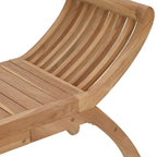 vidaXL Gartenbank 2-Sitzer 126 cm Massivholz Teak Natur