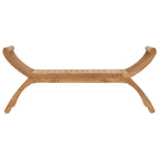 vidaXL Gartenbank 2-Sitzer 126 cm Massivholz Teak Natur