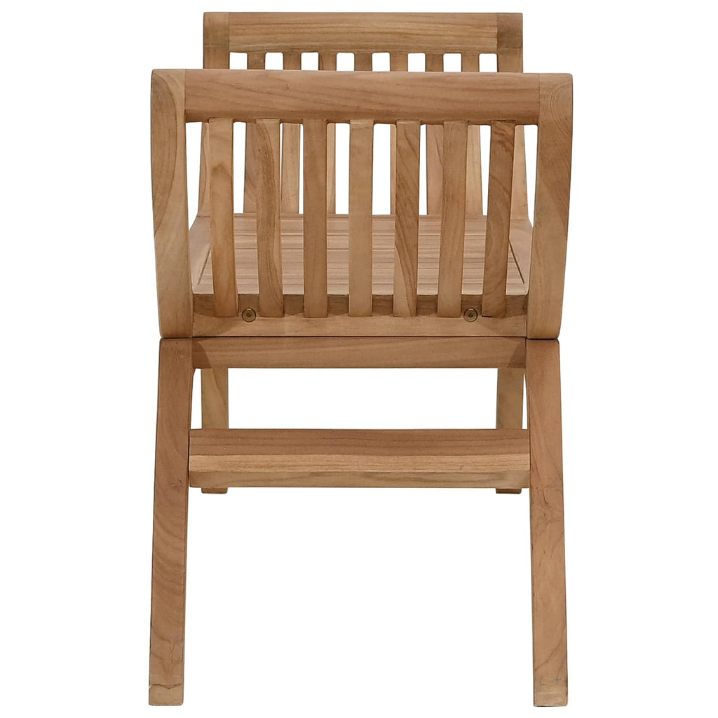 vidaXL Gartenbank 2-Sitzer 126 cm Massivholz Teak Natur