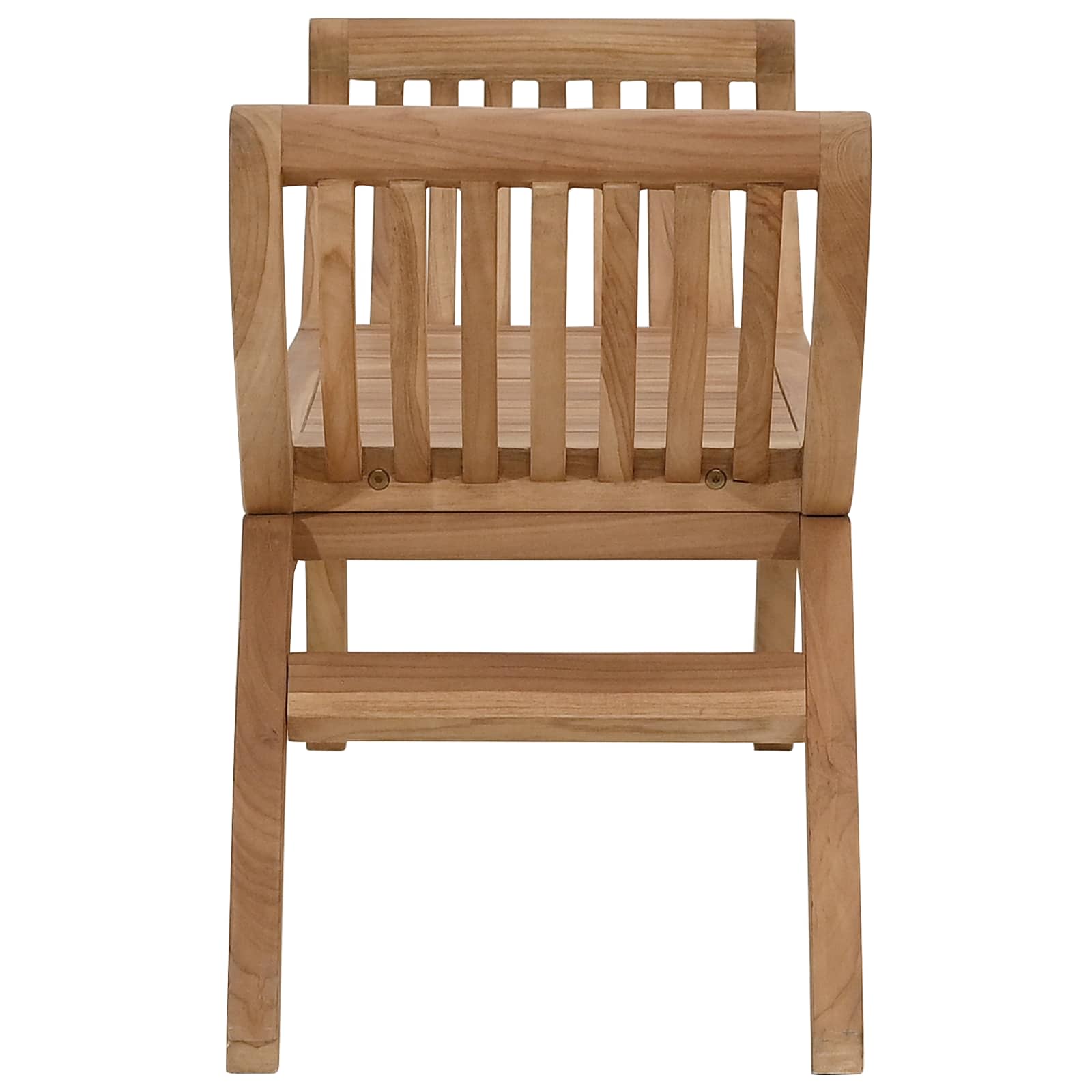 vidaXL Gartenbank 2-Sitzer 126 cm Massivholz Teak Natur