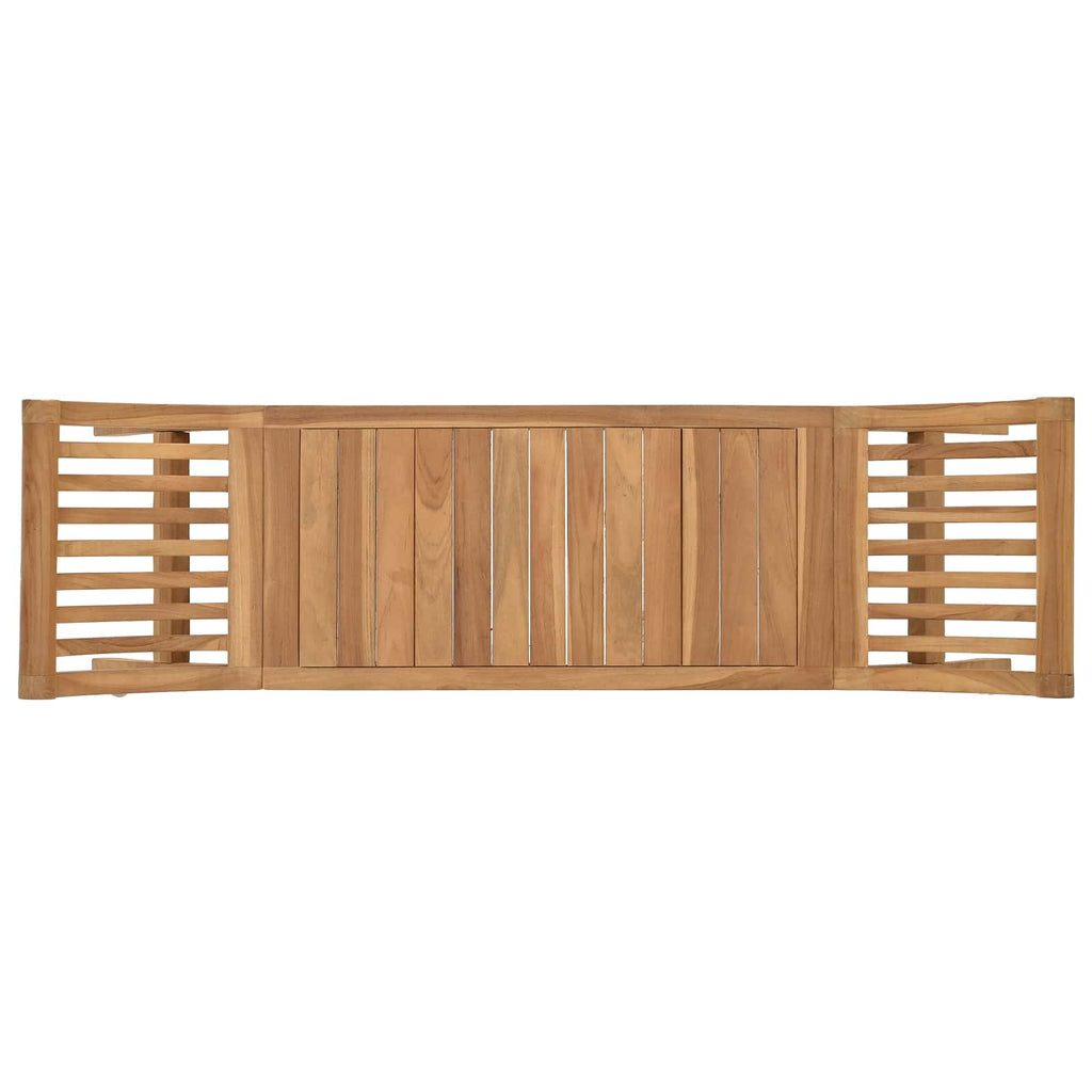 vidaXL Gartenbank 2-Sitzer 126 cm Massivholz Teak Natur
