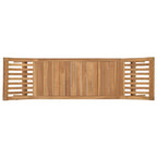 vidaXL Gartenbank 2-Sitzer 126 cm Massivholz Teak Natur