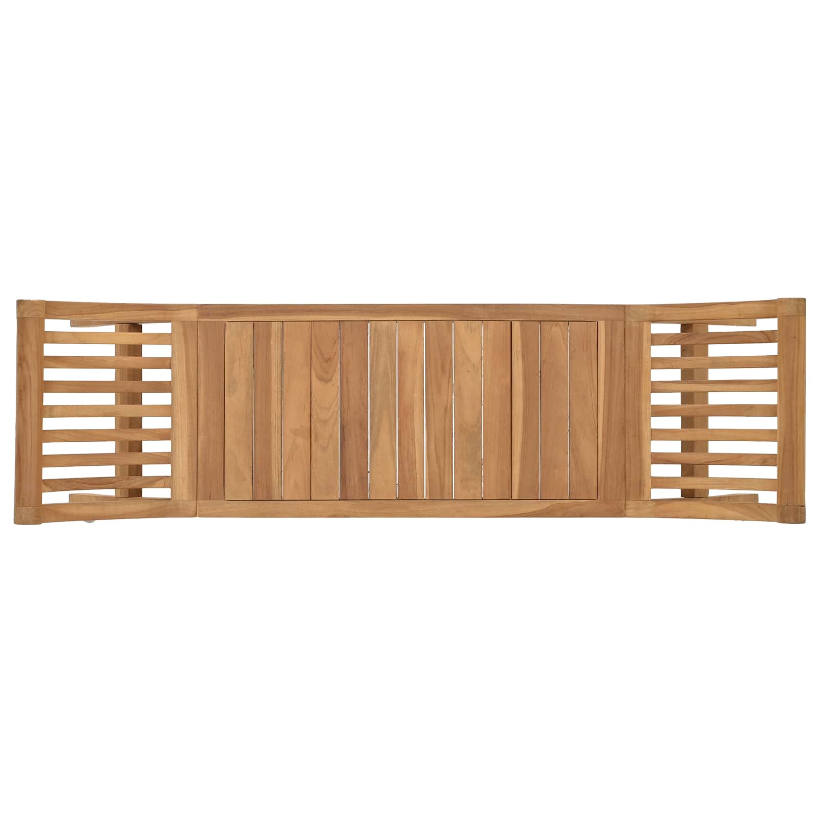 vidaXL Gartenbank 2-Sitzer 126 cm Massivholz Teak Natur