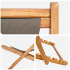 vidaXL Liegestuhl Taupe Massivholz Teak