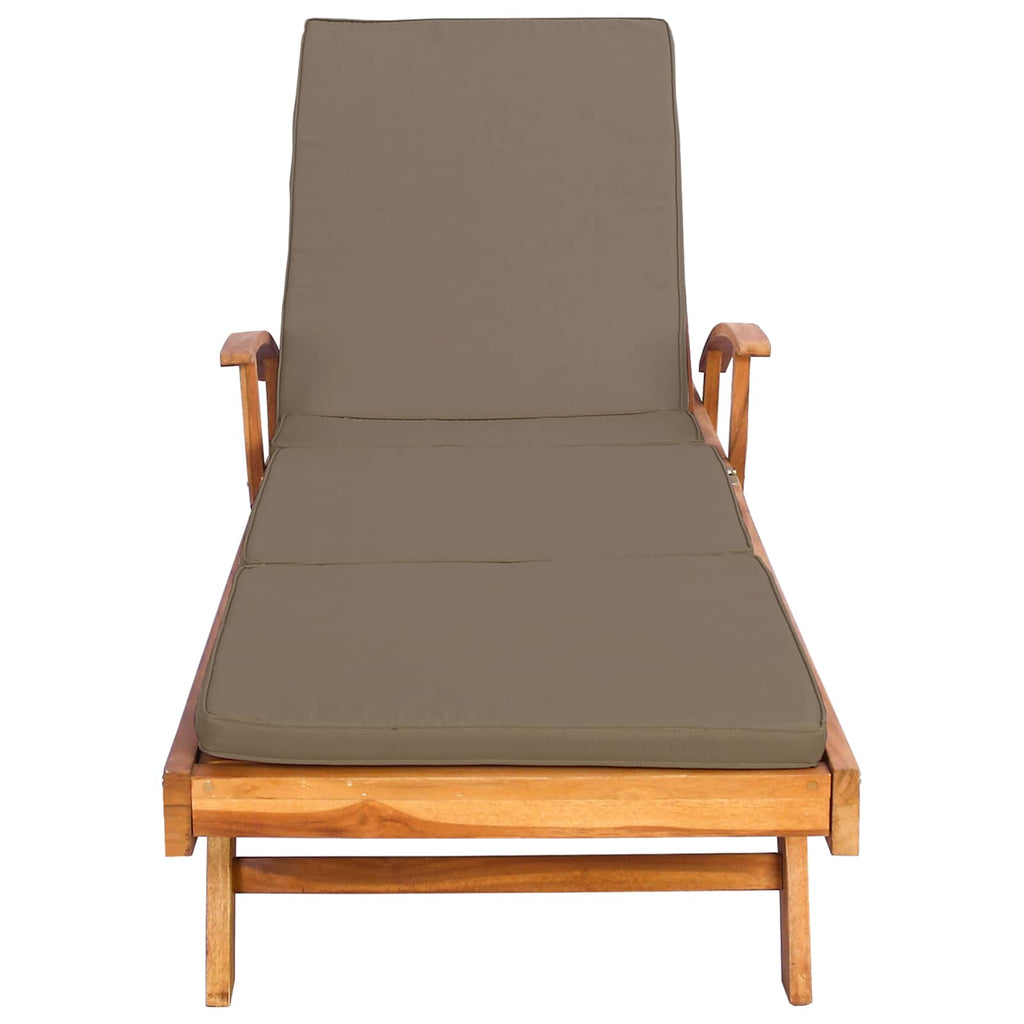 vidaXL Sonnenliege 100% Polyester mit solidem Teak