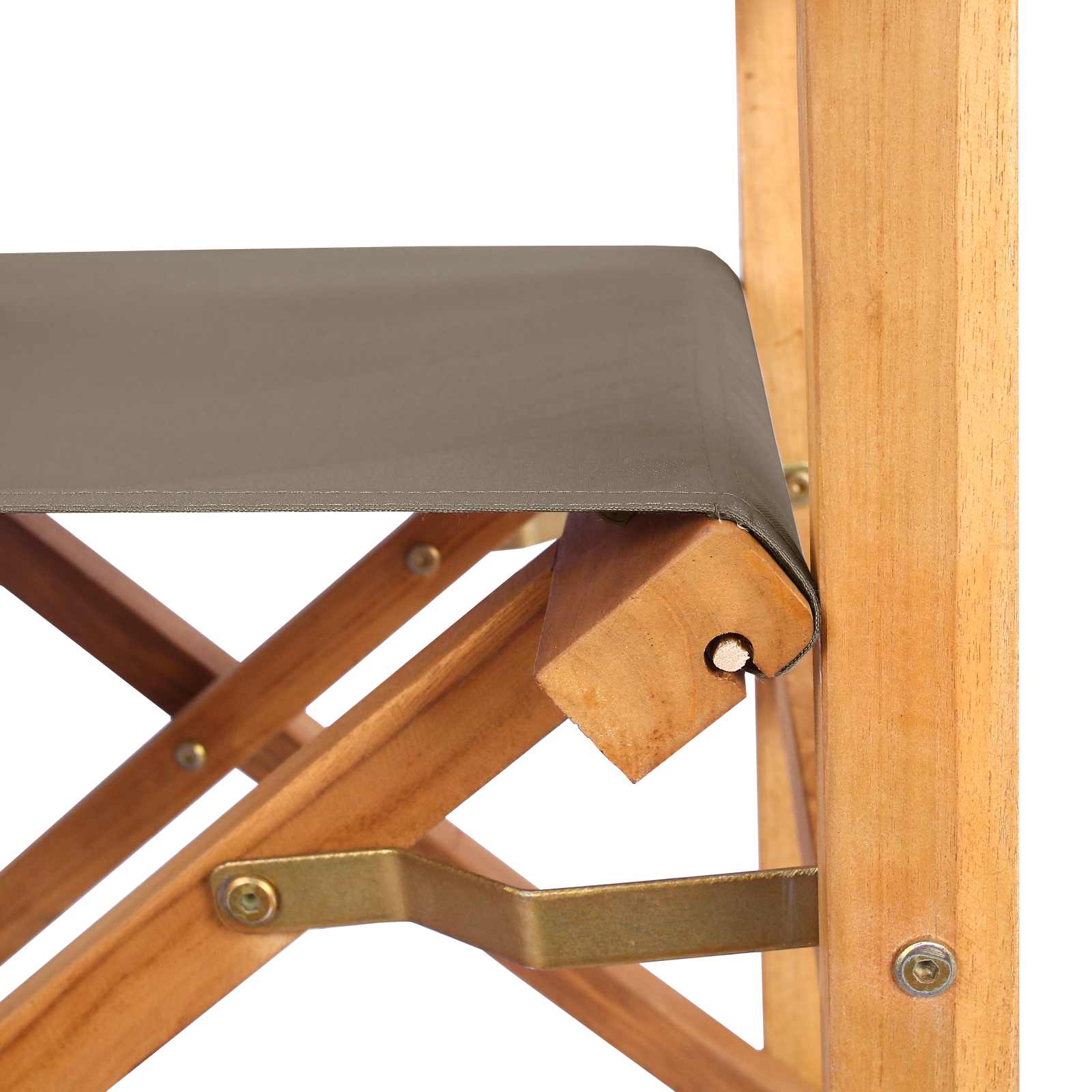 vidaXL Esszimmerstuhl Braun und Taupe 56 x 54 x 87 cm Massivholz Teak