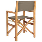 vidaXL Esszimmerstuhl Braun und Taupe 56 x 54 x 87 cm Massivholz Teak