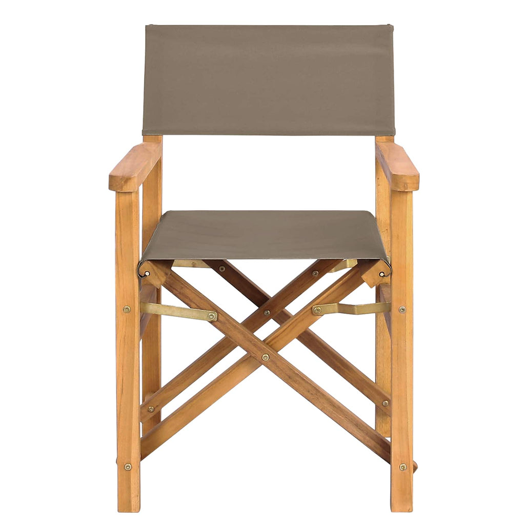 vidaXL Esszimmerstuhl Braun und Taupe 56 x 54 x 87 cm Massivholz Teak