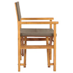 vidaXL Esszimmerstuhl Braun und Taupe 56 x 54 x 87 cm Massivholz Teak